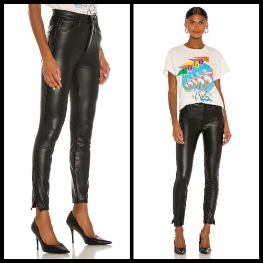 Mother Vegan Leather High-Waisted pants